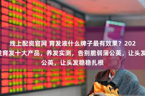 线上配资官网 育发液什么牌子最有效果？2026防脱生发育发十大产品，养发实测，告别脆弱蒲公英，让头发稳稳扎根